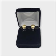 Lagos Caviar Maya 925 Sterling Silver / 18K Gold Two-Toned Earrings